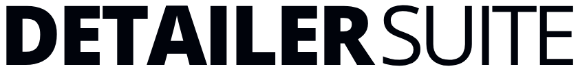 detailer suite web logo with white text